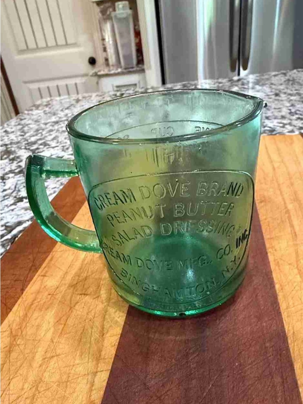 Emerald Glass Measuring Cup - Green